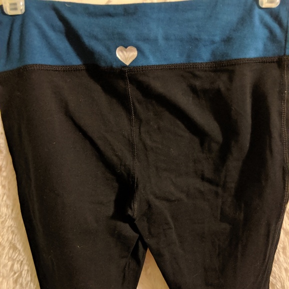 Black & blue drawstring heart leggings - Picture 4 of 7